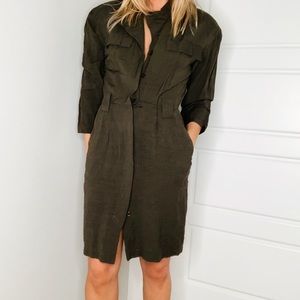 VINTAGE ANN TAYLOR | button down shirt dress/coat